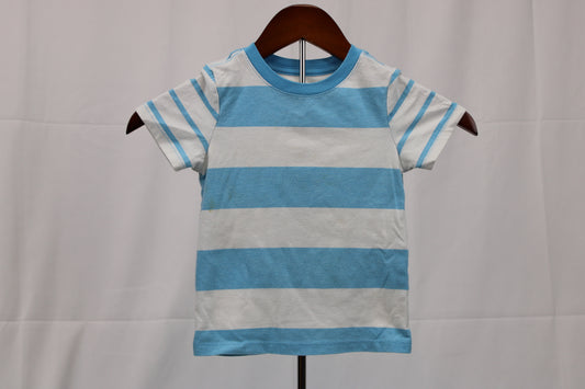 Cat & Jack Blue/White Stripe Shirt, 2T
