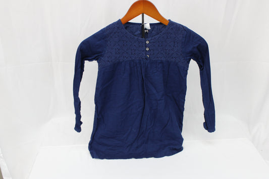 Carter’s Long Sleeve Blouse, Navy, Girls S 7