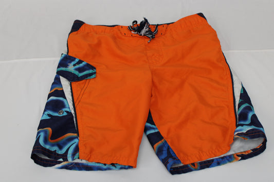 Zero X Posur Shark Board Shorts, Orange/Blue, Boys M 5-6