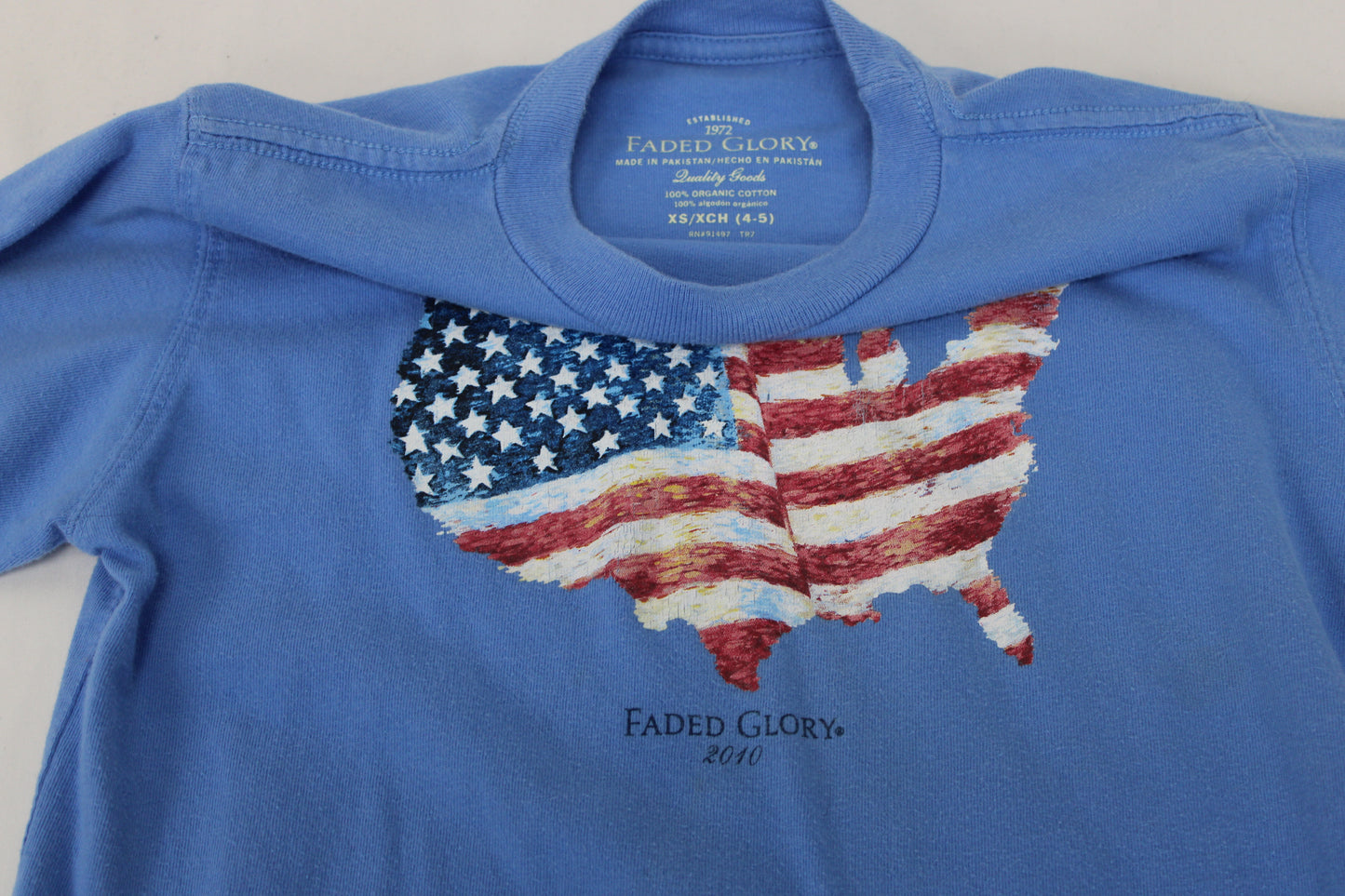 Faded Glory American Flag graphic t-shirt, Boy’s 4/5
