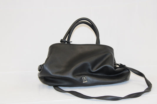 Nine West black leather over the shoulder purse