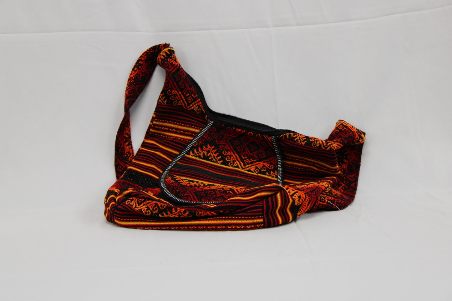 Custom embroidered canvas tote bag with zipper pocket