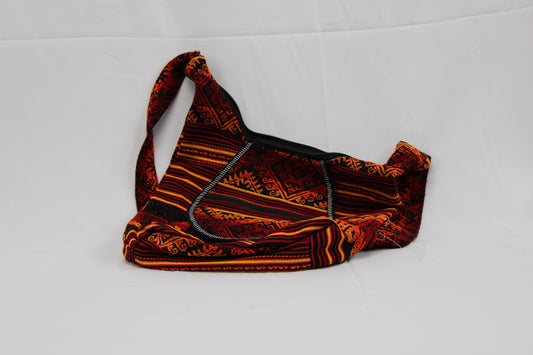 Custom embroidered canvas tote bag with zipper pocket