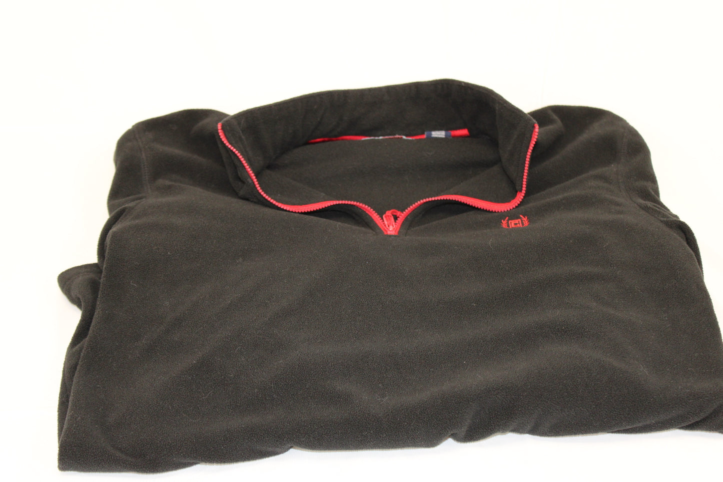 Chap's Ralph Lauren 1/4 zip fleece, blk/red, Men's size Med