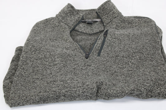 Eddie Bauer quarter zip fleece sweater, taupe, Men's Med