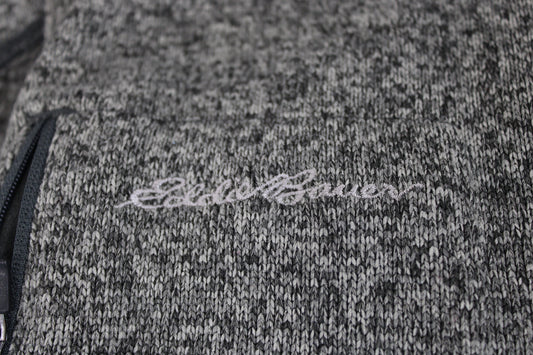 Eddie Bauer quarter zip fleece sweater, taupe, Men's Med