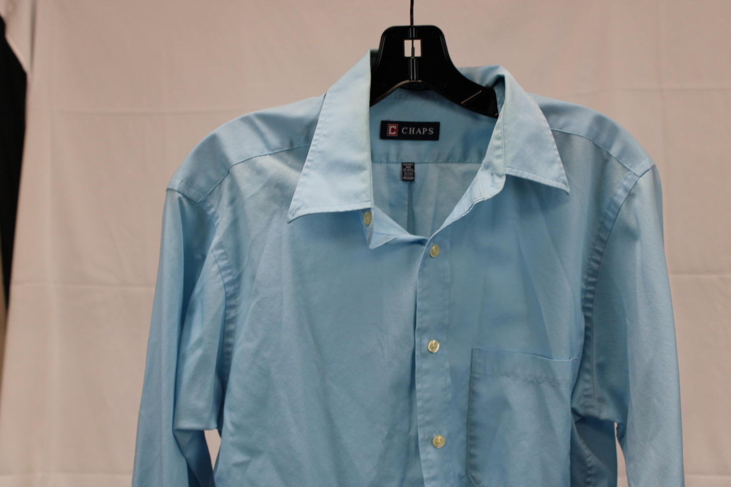 Chaps Ralph Lauren light blue button down dress shirt, Men's 15.5 Med