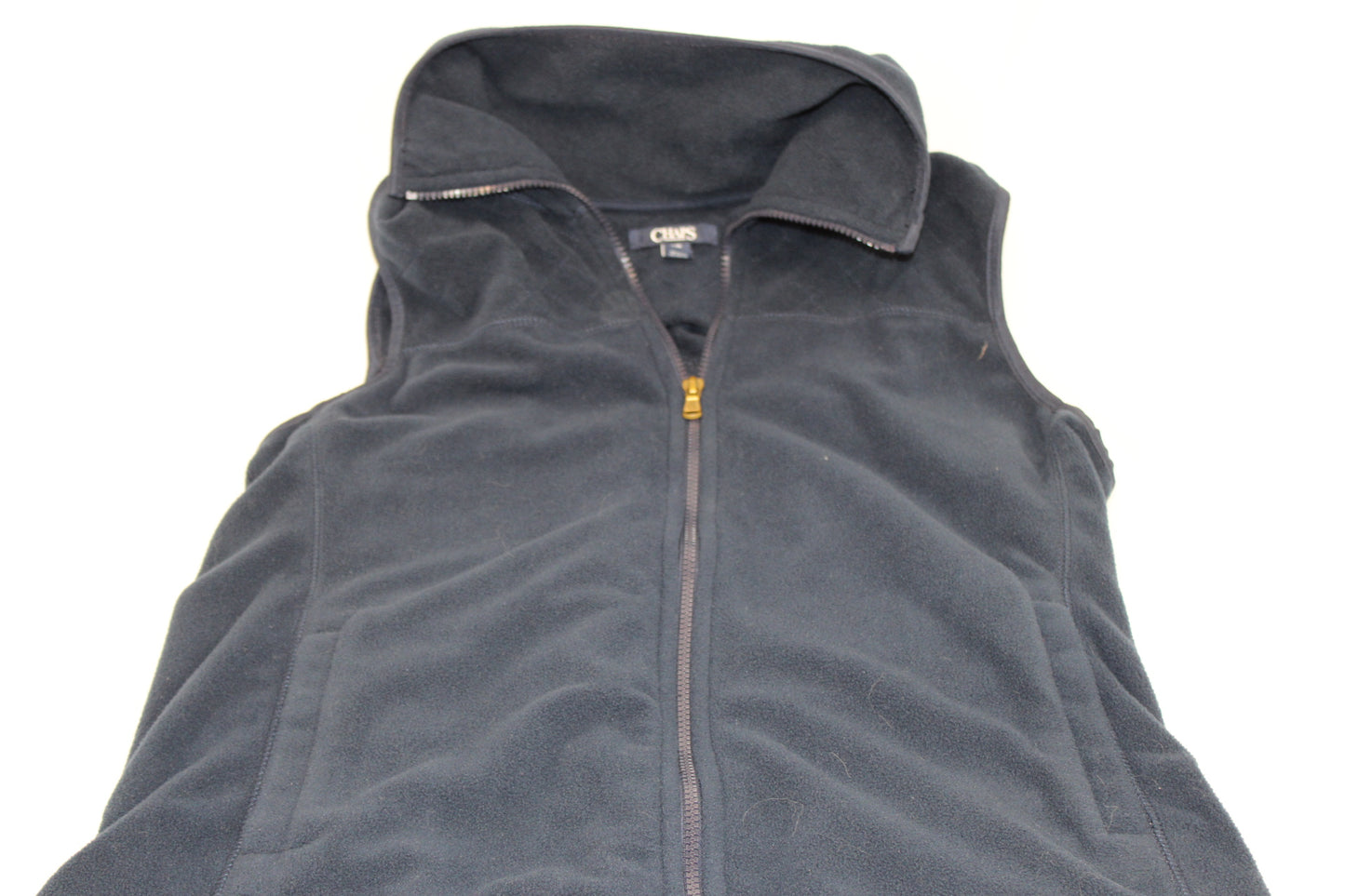 Chaps Ralph Lauren fleece vest, full zip, navy blue, Men L
