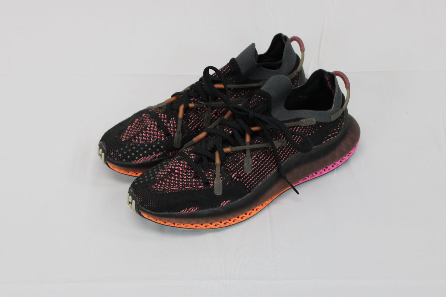 Adidas 4d Fusio Flyknit sneaker, orange/pink, Men's 9.5
