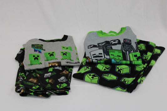 Minecraft 4 piece bundle pajama set, Boy's 10/12