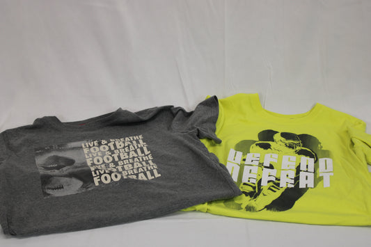 Xersion football themed t-shirt bundle, Boy's L (14/16)
