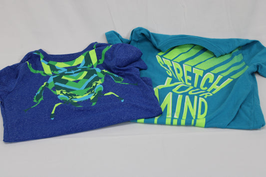 Cat & Jack 2 piece t-shirt bundle, blue & teal, Boy's M (8/10)