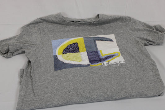 Champion t-shirt, grey/multi, Boy's M