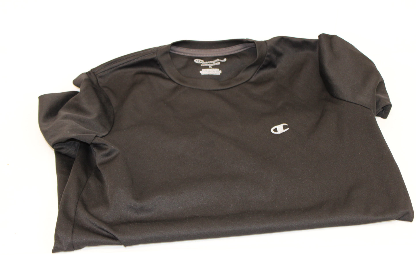 Champion moisture wicking t-shirt, blk, Boy's L