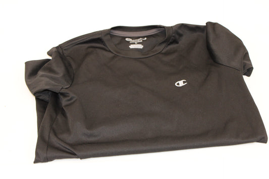 Champion moisture wicking t-shirt, blk, Boy's L