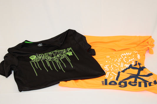 Basketball themed 2 piece moisture wicking t-shirt bundle, Boy's XL