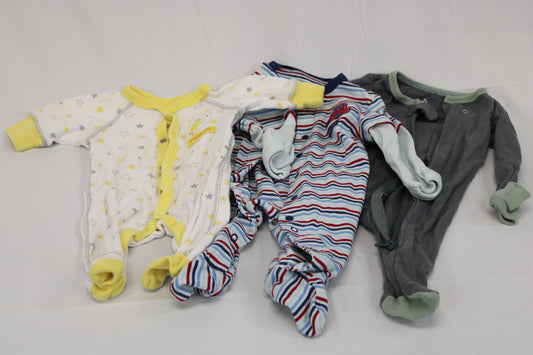 3 piece boy's onesie bundle, NB