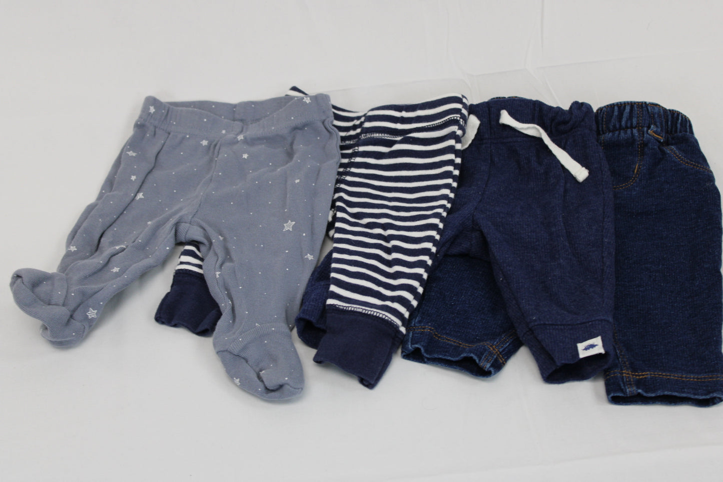 Boy's 4 piece "blue" pants bundle, NB