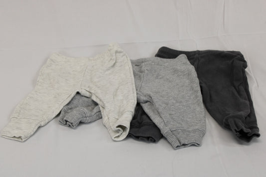 3 piece "gray" pants bundle, NB