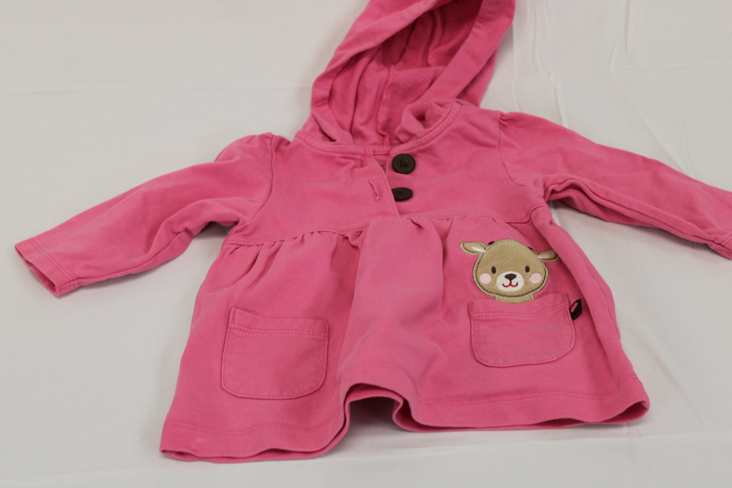 Carter's hooded 2 button dress, 6M
