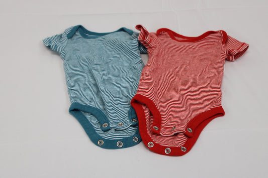 Carter's 2 piece striped onesie bundle set, NB