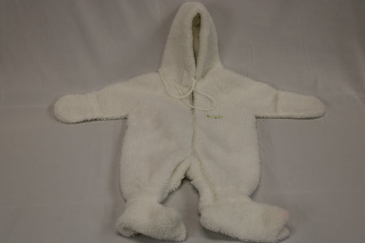 Fleece hooded sleeper onesie, 0-6M