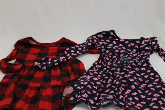 2 piece long sleeve dress bundle, Girl's 8