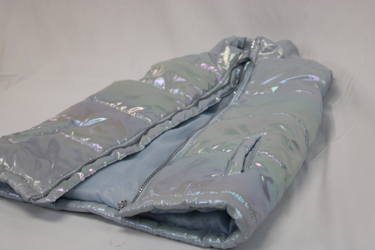 Iridescent insulated full zip vest, Girl's 8