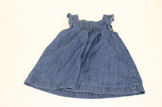 Baby Gap 3 button denim sleeveless dress, 12-18M