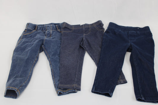 Denim jegging 3 piece bundle set, 18M