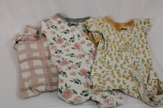 Burt's Bees 3 piece onesie sleepers, 18M