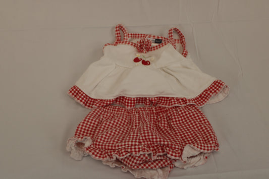 2 piece spaghetti strap dress w/matching bloomers, 6M