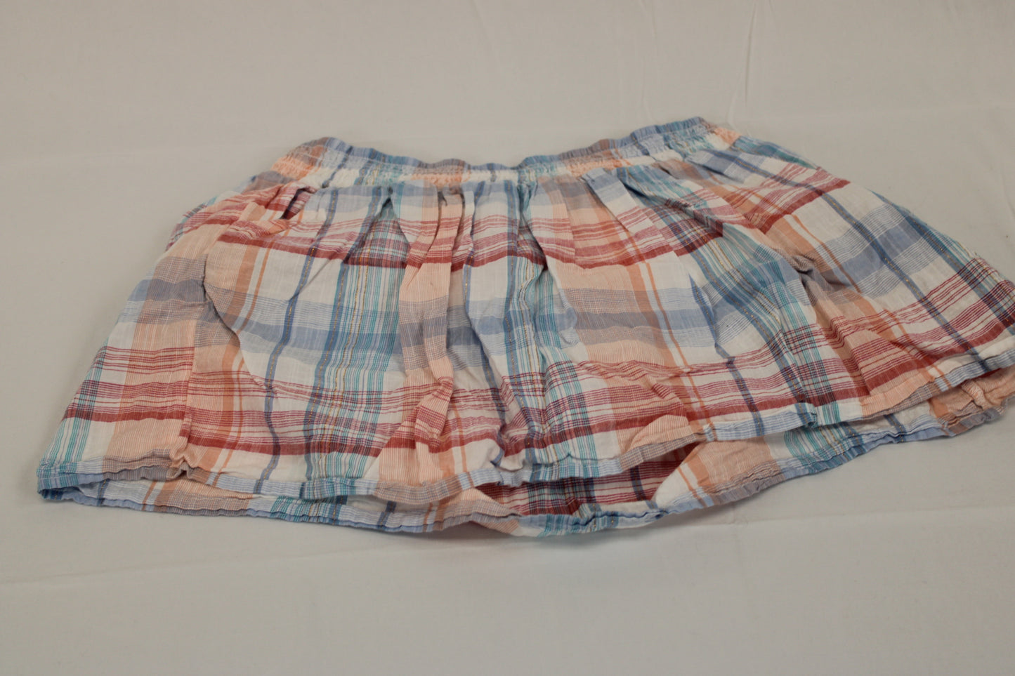 Cat & Jack elastic waist plaid skirt, pink/blue, Girl's 10-12