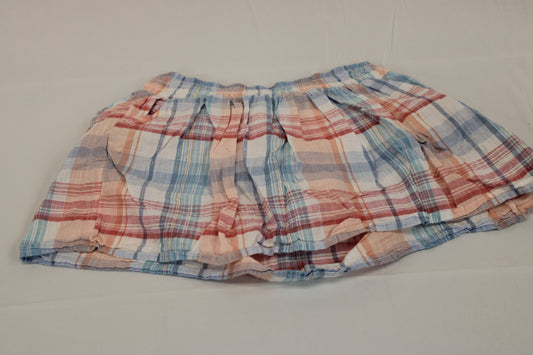 Cat & Jack elastic waist plaid skirt, pink/blue, Girl's 10-12
