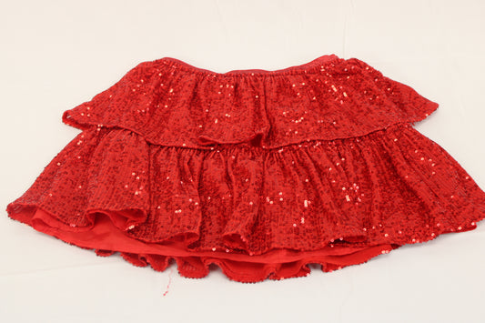 Cat & Jack sequin elastic waistband skirt, red, Girl's 10-12