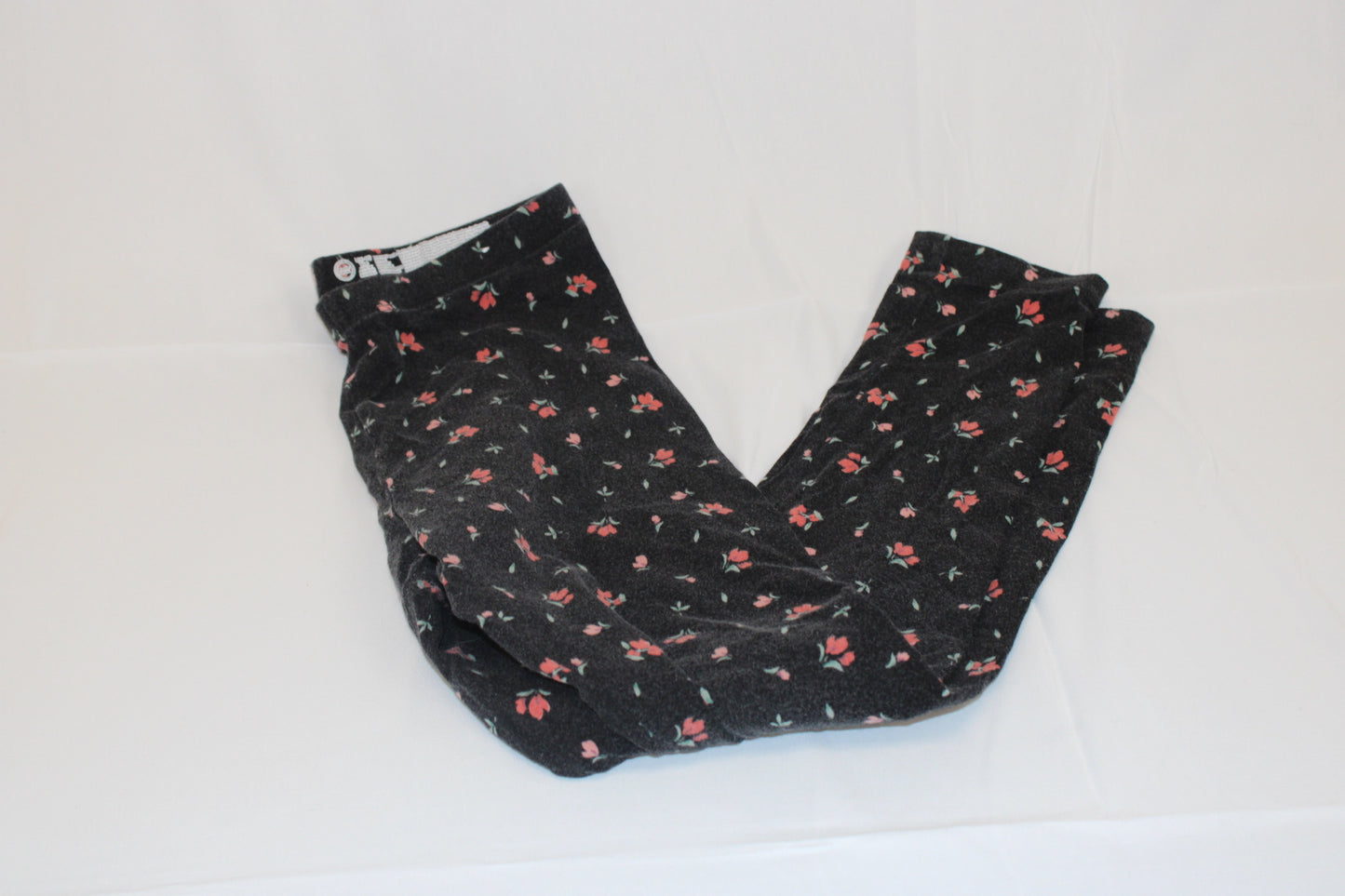Wonder Nation cotton floral legging, black, Girl's 10-12