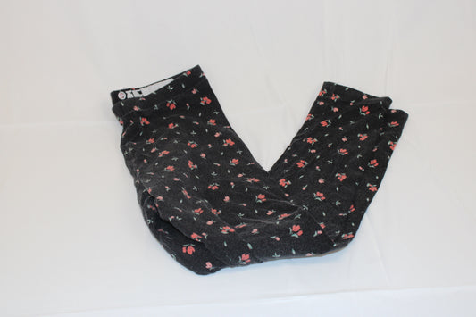 Wonder Nation cotton floral legging, black, Girl's 10-12