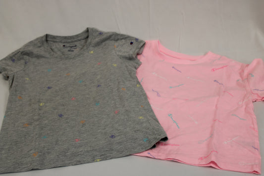 Champion logo t-shirt 2 piece bundle set, Girl's 10-12