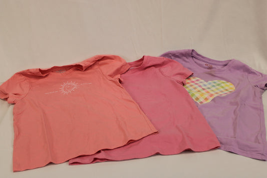 Cat & Jack 3 piece cotton t-shirt bundle set, Girl's 10-12