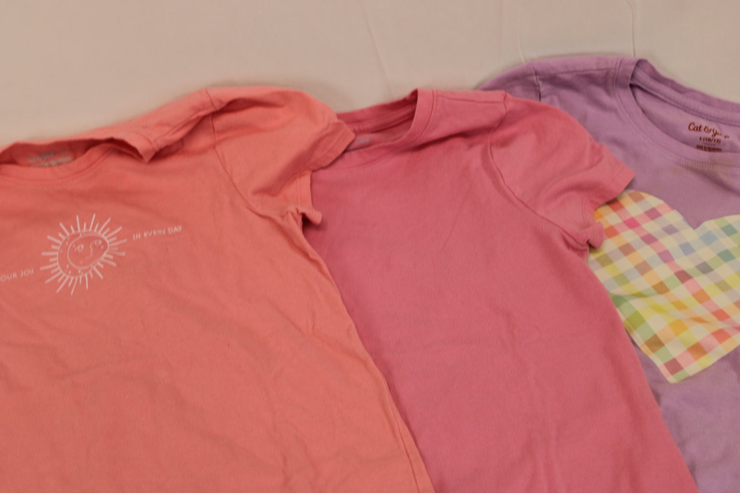 Cat & Jack 3 piece cotton t-shirt bundle set, Girl's 10-12