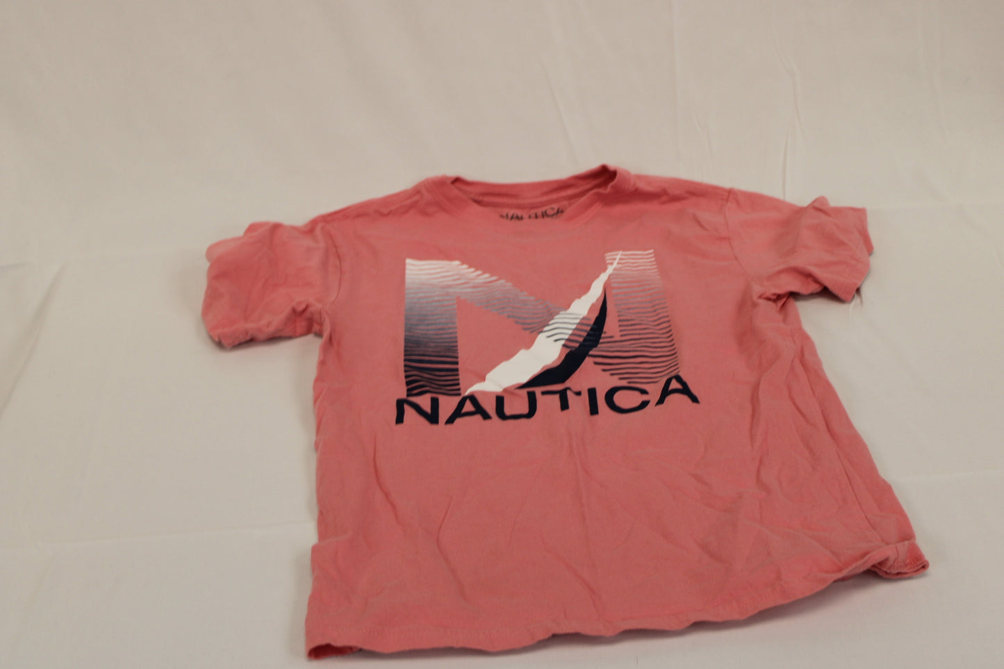 Nautica retro log t-shirt, coral, Girl's 10-12
