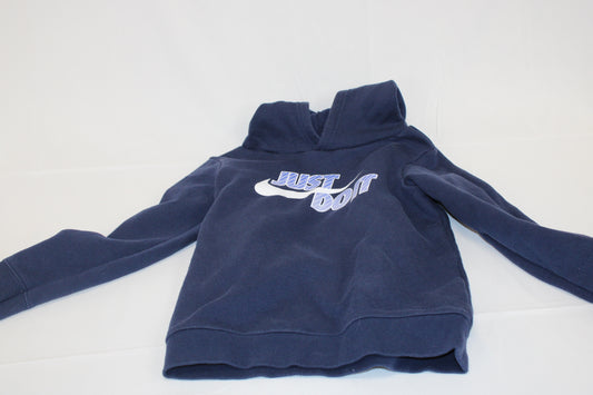 Nike cotton hooded sweatshirt, navy, Boy's M (5-6)