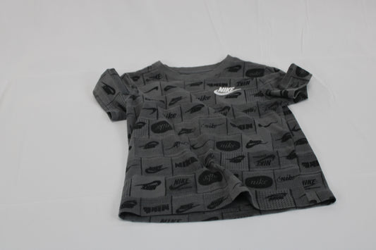 Nike classic logo cotton t-shirt, black/gray, Boy's M (5-6)