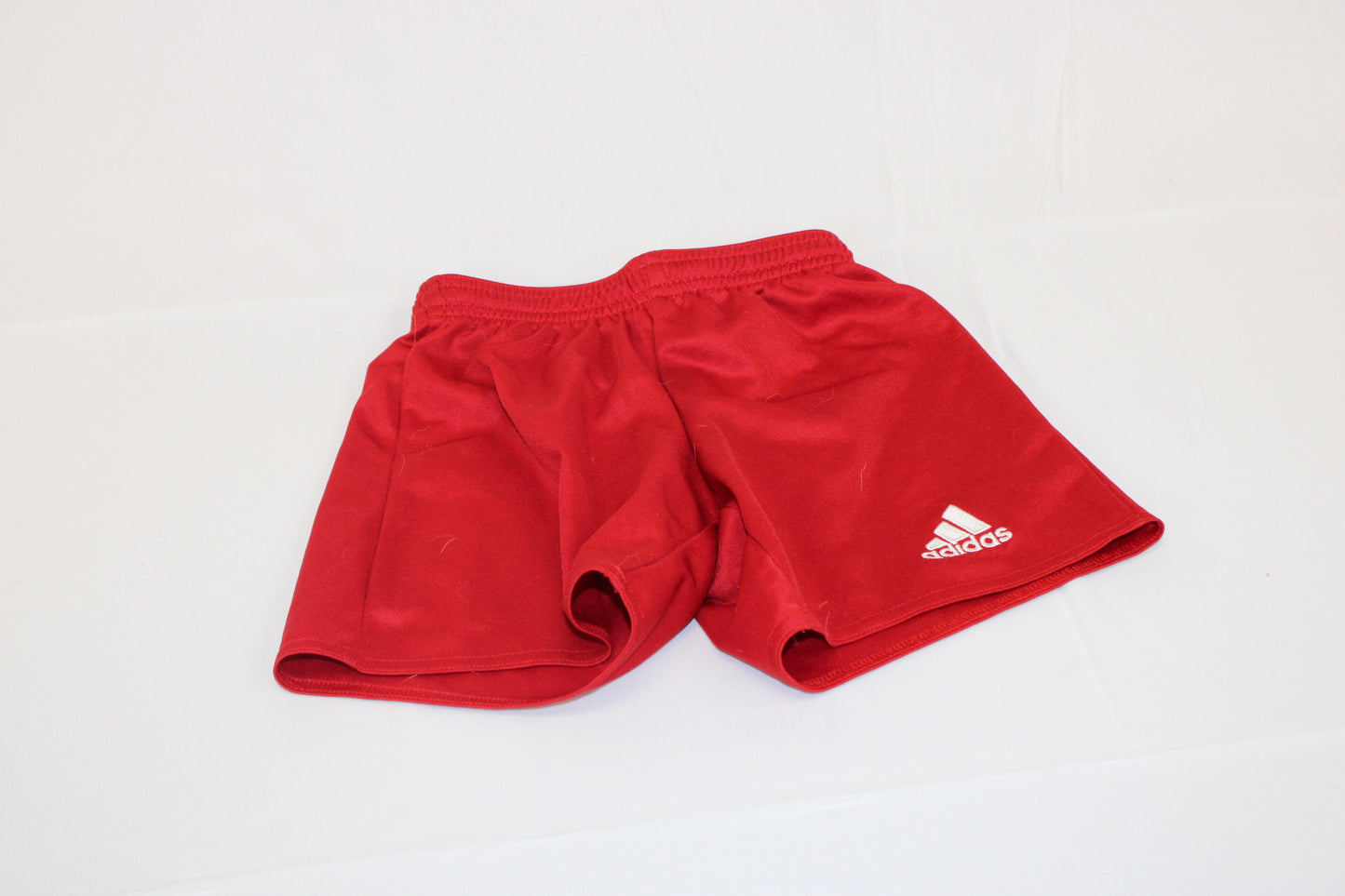 Adidas Climalite mesh athletic shorts, red/white, Boy's 5-6