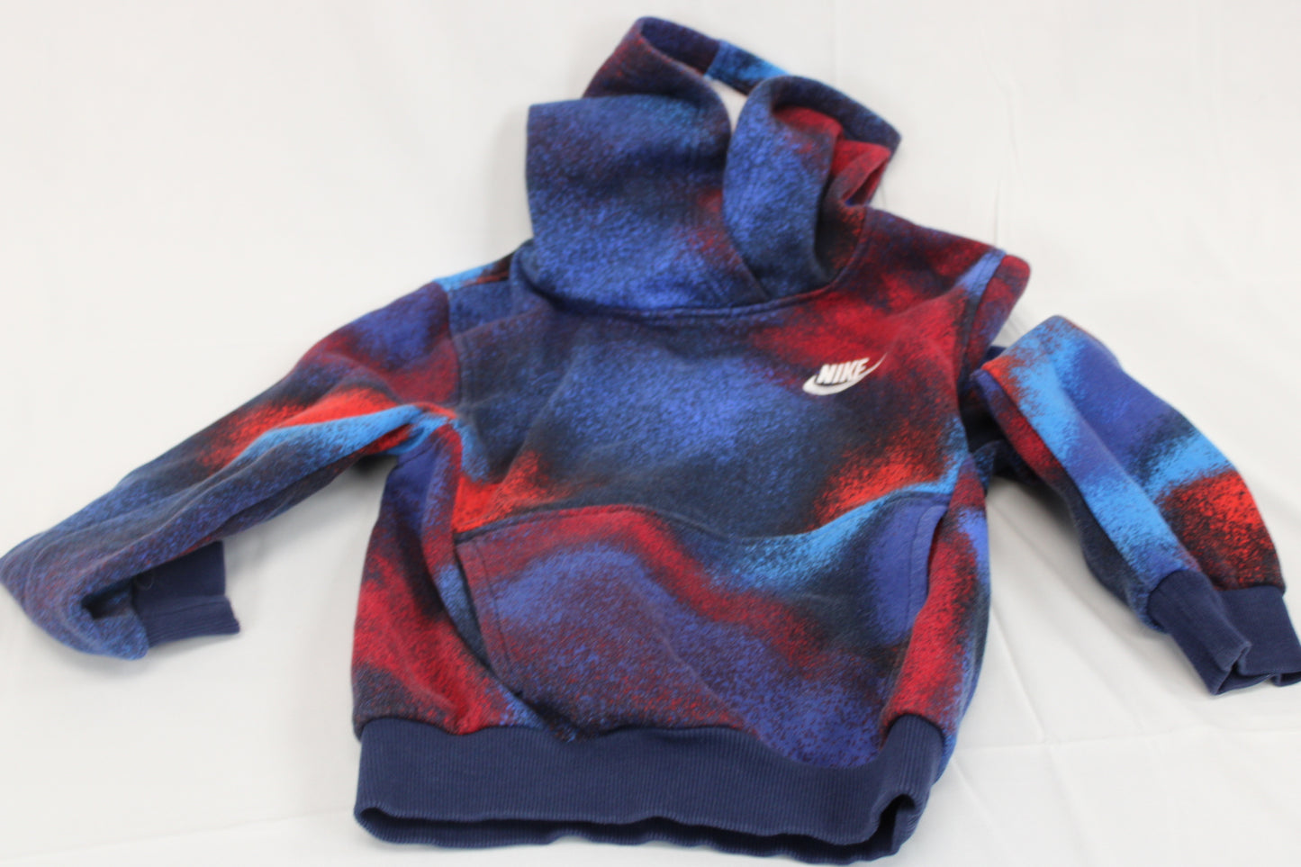 Nike cotton hooded sweatshirt, blue/red, Boy's XS (4-5)