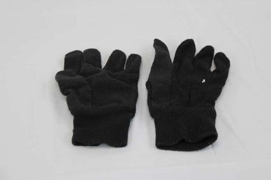 Unisex wool gloves with rubber palm grip, black, Large