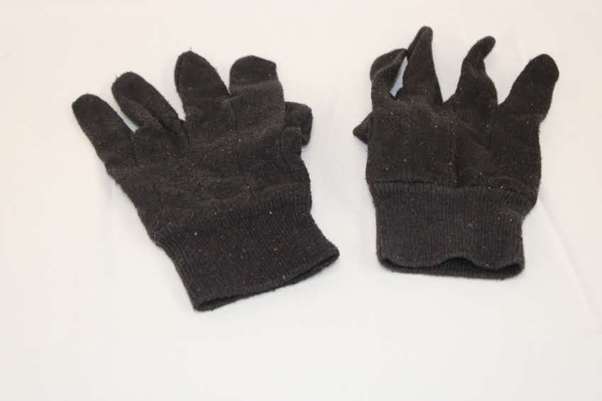 Unisex knit gloves, black, Medium