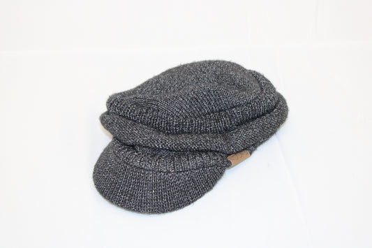 Adidas lined wool hat w/ brim, gray