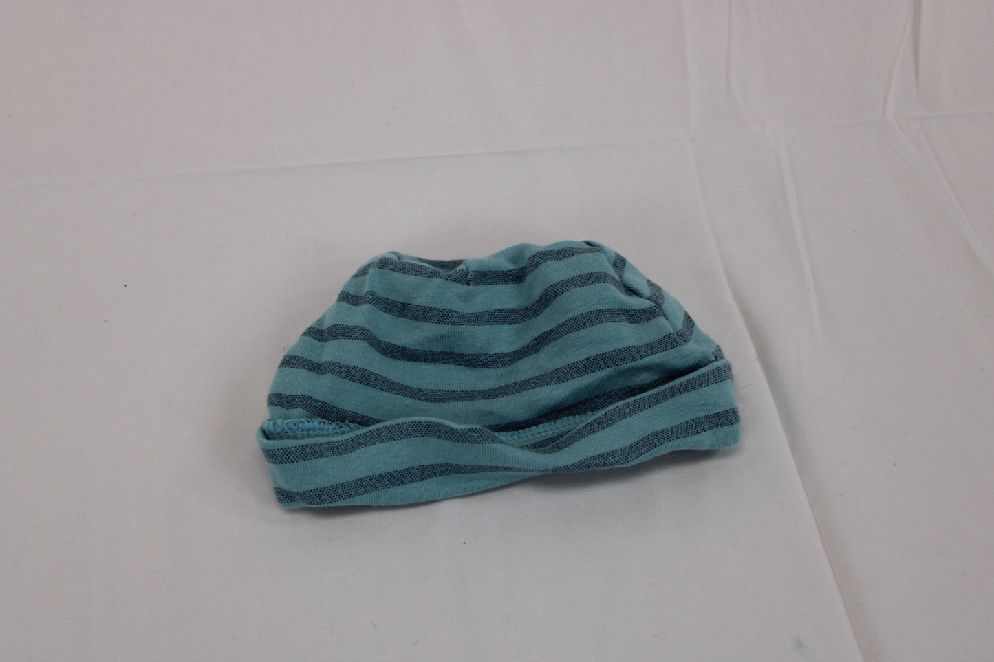 Infant striped hat, blue, one size