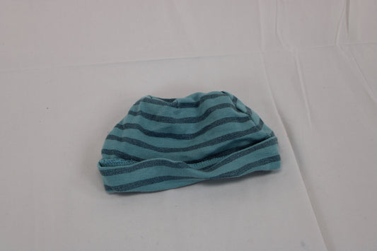 Infant striped hat, blue, one size